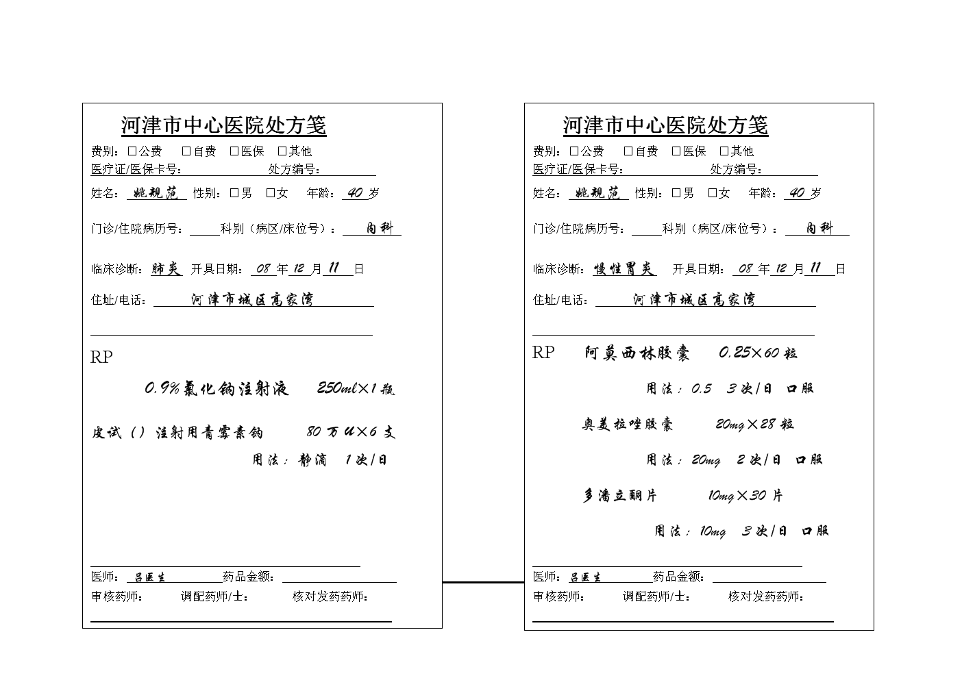 中医中药处方大全手册